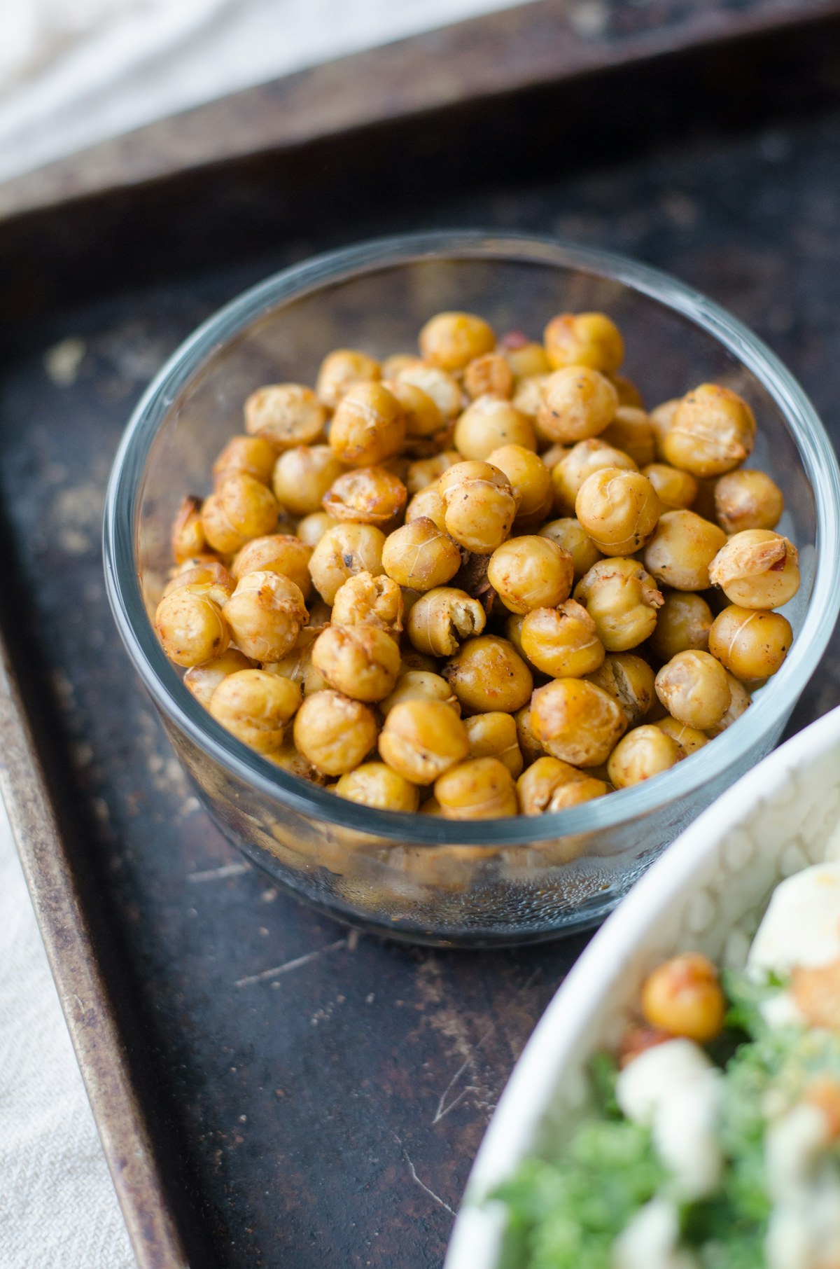 Pois chiches préparés dans un bol